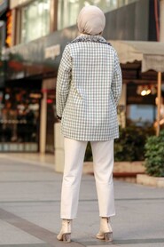 Mint Tweed Hijab Blazer Jacket 1557MINT - 2