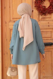 Modest Almond Greeen Top 19026CY - 3