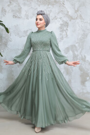 Modest Almond Green Bridesmaid Dress 4953CY 