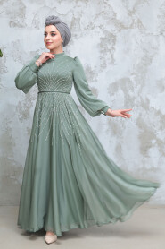 Modest Almond Green Bridesmaid Dress 4953CY - 2