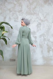 Modest Almond Green Bridesmaid Dress 4953CY - 5