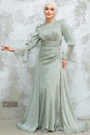 Modest Almond Green Bridesmaid Dress 4986CY - 1