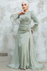 Modest Almond Green Bridesmaid Dress 4986CY - 3