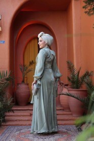 Modest Almond Green Bridesmaid Gown 52223CY - 6