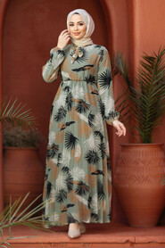 Modest Almond Green Chiffon Dresses 50353CY - 3