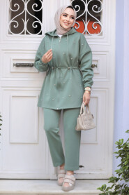 Modest Almond Green Dual Suit 12271CY - 1