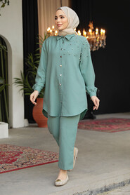 Modest Almond Green Dual Suit 12461CY - 1