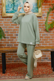 Modest Almond Green Dual Suit 30187CY 