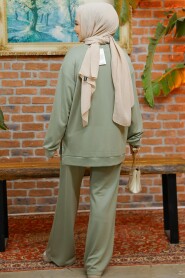 Modest Almond Green Dual Suit 30187CY - 4