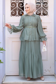 Modest Almond Green Dual Suit 4478CY - 1