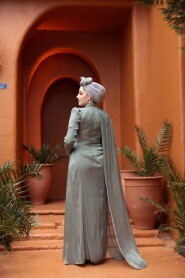 Modest Almond Green Engagement Dress 5296CY - 5