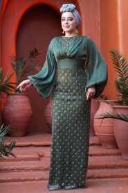 Modest Almond Green Engagement Gown 4961CY - 3