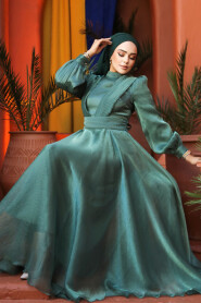 Modest Almond Green Evening Dress 45701CY - 4