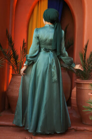 Modest Almond Green Evening Dress 45701CY - 5