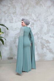 Modest Almond Green Evening Dress 51671CY - 3
