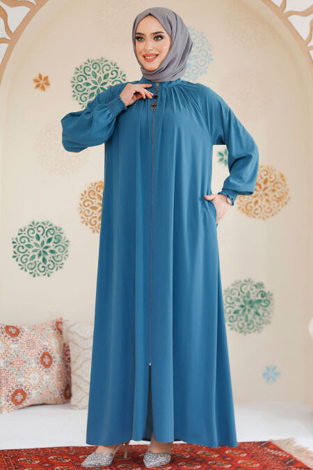 Modest Almond Green Plus Size Abaya 45293CY - NEVA STYLE