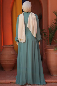 Modest Almond Green Plus Size Dress 25882CY - 5