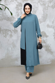 Modest Almond Green Plus Size Dual Suit 65881CY - 2