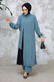 Modest Almond Green Plus Size Dual Suit 65881CY 