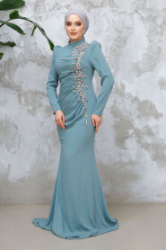 Modest Almond Green Prom Dress 4964CY - 2