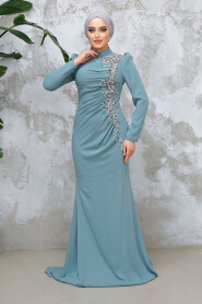 Modest Almond Green Prom Dress 4964CY - 3