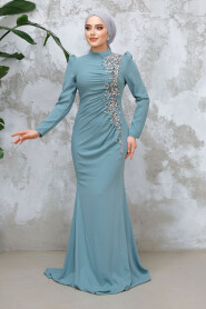 Modest Almond Green Prom Dress 4964CY 