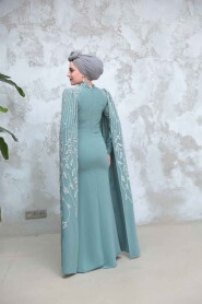 Modest Almond Green Prom Dress 51681CY - 4