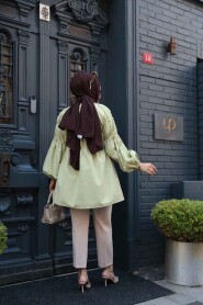 Modest Almond Green Top 101033CY - 4