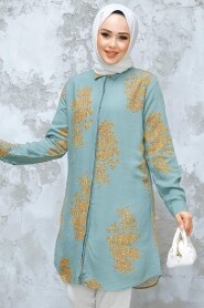 Modest Almond Green Tunic 11720CY - 2