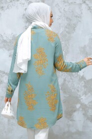 Modest Almond Green Tunic 11720CY - 3