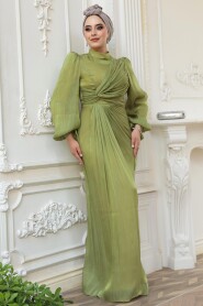 Modest Almond Green Wedding Dress 52285CY - 5