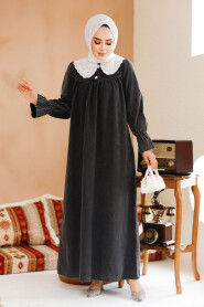 Modest Antrasit Denim Dress 19120ANT - 2