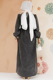 Modest Antrasit Denim Dress 19122ANT - 3