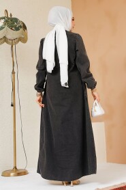 Modest Antrasit Denim Dress 19124ANT - 3