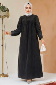 Modest Antrasit Denim Dress 19124ANT - 2