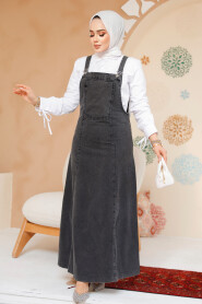 Modest Antrasit Denim Dress 19131ANT 