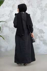 Modest Antrasit Denim Dress 19140ANT - 3