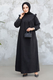Modest Antrasit Denim Dress 19140ANT - 2