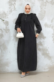 Modest Antrasit Denim Dress 19141ANT - 2