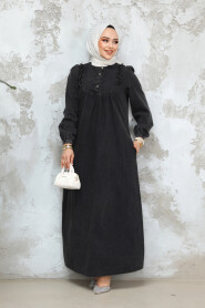 Modest Antrasit Denim Dress 19141ANT - 1