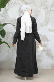 Modest Antrasit Denim Dress 19142ANT - 2