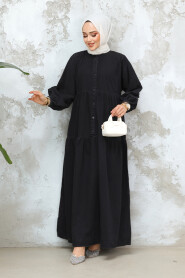 Modest Antrasit Denim Dress 19143ANT - 1