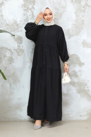 Modest Antrasit Denim Dress 19143ANT - 3