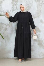 Modest Antrasit Denim Dress 19143ANT - 4