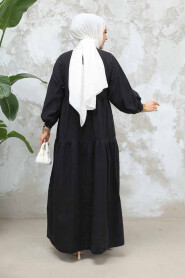 Modest Antrasit Denim Dress 19143ANT - 5