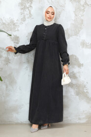 Modest Antrasit Denim Dress 19144ANT 