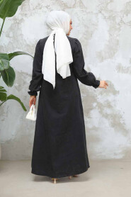 Modest Antrasit Denim Dress 19144ANT - 4