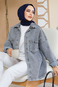 Modest Antrasit Denim Jacket 16699ANT - 1