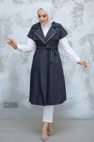 Modest Antrasit Denim Vest 6572ANT - 3