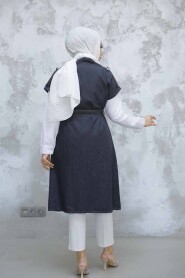 Modest Antrasit Denim Vest 6572ANT - 4